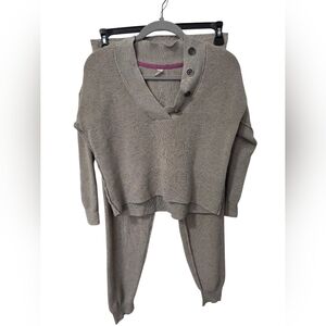 Anthropologie Daily Practice Waffle Knit High Rise Jogger Set in Confetti XS